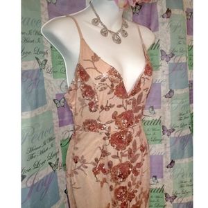Fashion Nova | Peach Floral Dress| NWT